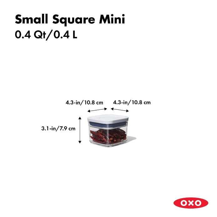 POP Container - Small Square Mini (0.4 Qt.) - US 7809