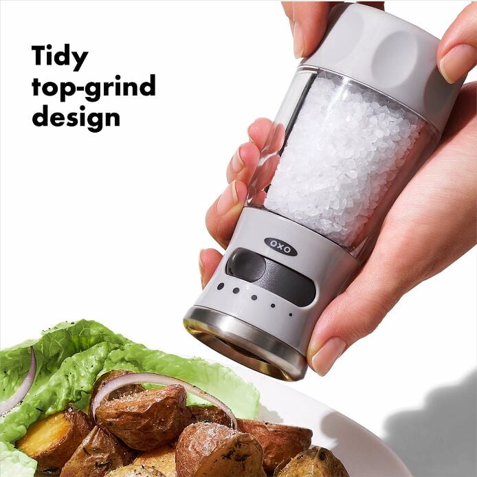 Contoured Mess-Free Salt Grinder - US 9898