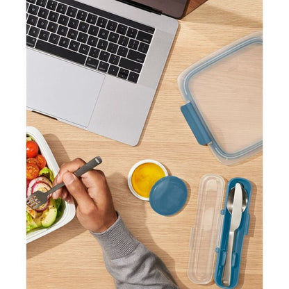 Prep & Go Stainless Steel Utensils With Case - Ocean Blue - US 9266