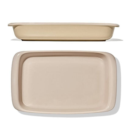 3 Qt Rectangular Stoneware Baking Dish - Biscuit - US 7644