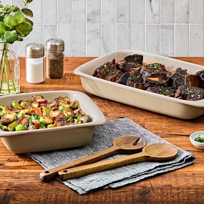 3 Qt Rectangular Stoneware Baking Dish - Biscuit - US 7644