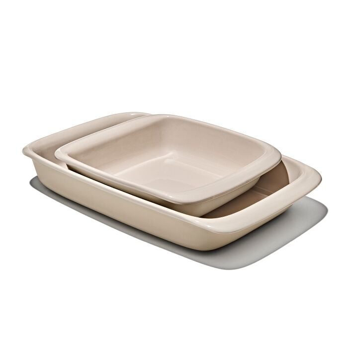 3 Qt Rectangular Stoneware Baking Dish - Biscuit - US 7644