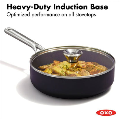 Ceramic Professional Non-Stick 3-Quart Sauté Pan with Lid - US 8296