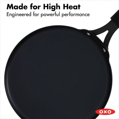 Obsidian Carbon Steel 10-Inch Crêpe Pan with Silicone Sleeve - US 6807