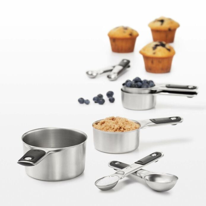 Stainless Steel Measuring Cups and Spoons Set - US 6041
