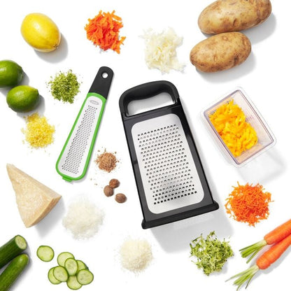 Etched Box Grater With Removable Zester - US 8133