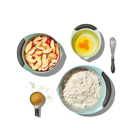 3 Piece Mixing Bowl Set - Cadet Blue, Tower Grey, Jade - US 4964