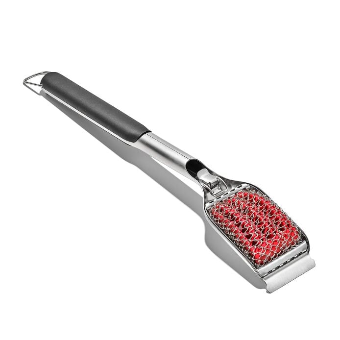 Coiled Grill Brush With Replaceable Head - US 6419