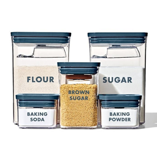 8-Piece Prelabeled Baking POP Container Set – Storm Blue - US 8487