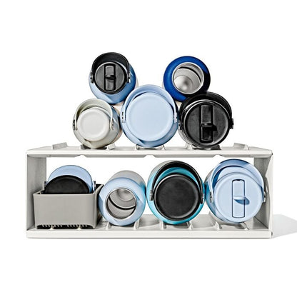 Water Bottle Organizer with Accessory Bin - US 0149