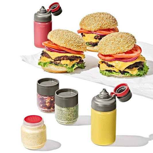 Outdoor 7-Piece Spice Shaker & Squeeze Bottle Set - US 3571