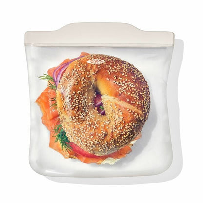 Silicone Reusable Bag - 4 Piece Lunch Set - Oat/Lagoon - US 0713