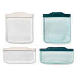 Silicone Reusable Bag - 4 Piece Lunch Set - Oat/Lagoon - US 0713