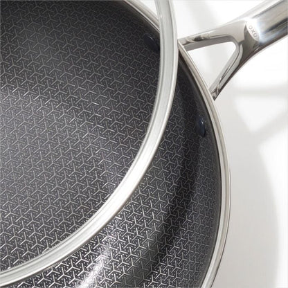 Trident Hybrid Non-Stick Stainless Steel 5 Qt Wok with Lid - US 6070