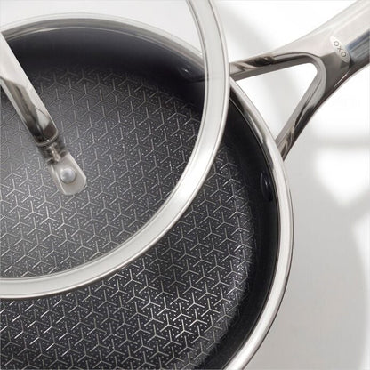 Trident Hybrid Non-Stick Stainless Steel 2.5 Qt Saucepan with Lid - US 6604