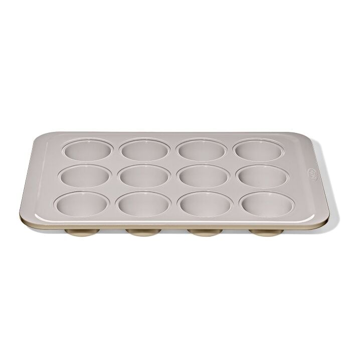 Non-Stick Pro Ceramic Coated Metal Bakeware 12-Cup Muffin Pan - Biscuit - US 0922