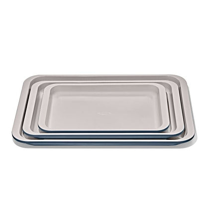 Non-Stick Pro Ceramic Coated Metal Bakeware 3Pc Set - Storm Blue - US 9931