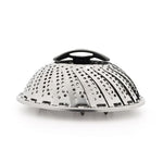 Stainless Steel Steamer with Extendable Handle - US 7956