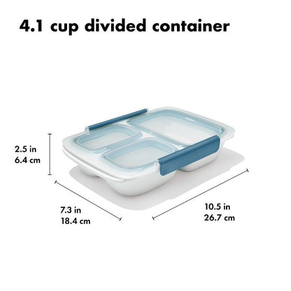 Prep & Go 4.1-Cup Divided Container - Ocean Blue - US 4262