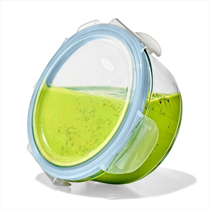 Smart Seal 1-Cup Glass Round Container - Arctic Blue - US 9776