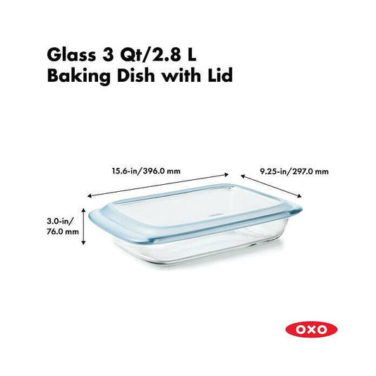 Glass Baking Dish with Lid (3.0 Qt) - US 8805