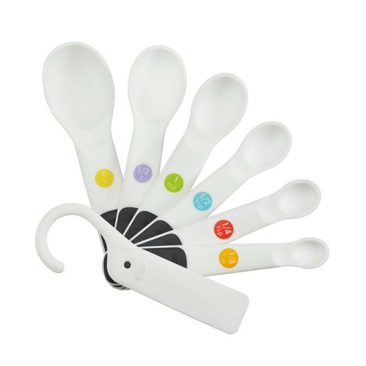 7 Piece Plastic Measuring Spoons - White - US 5979