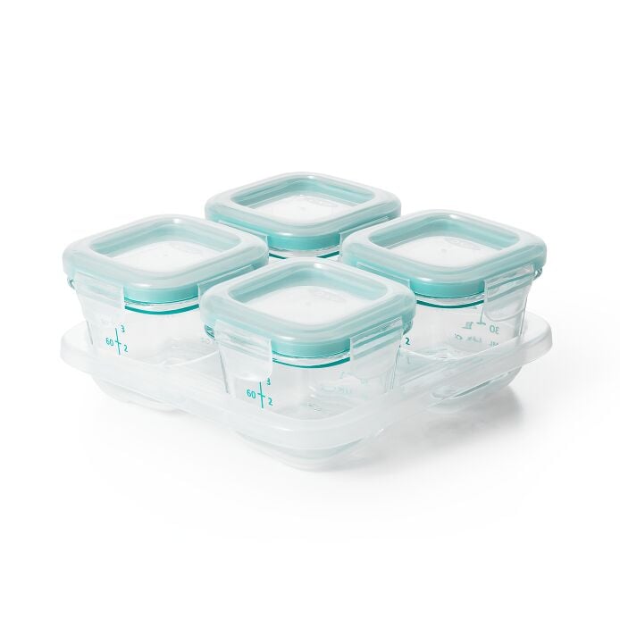 4 oz Glass Baby Blocks™ Freezer Storage Containers - Teal - US 1438