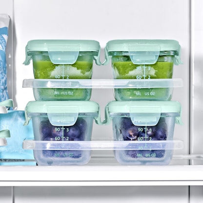 Glass Baby Blocks Food Storage Containers (4 oz) - Opal - US 5066